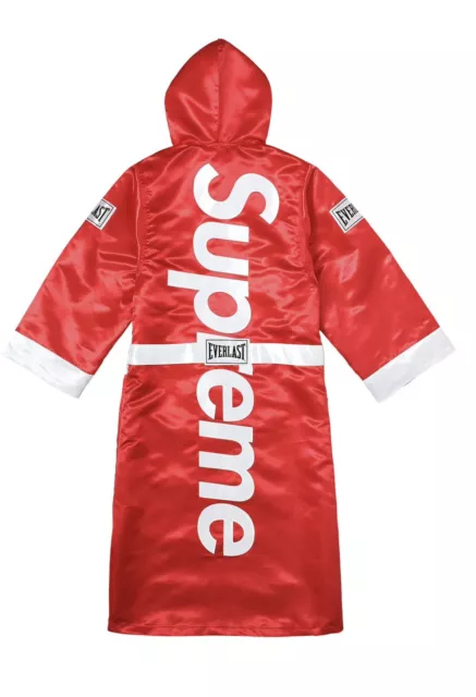 Supreme Everlast FW17 Satin Hooded Boxing Robe Red Size L New In Bag Deadstock