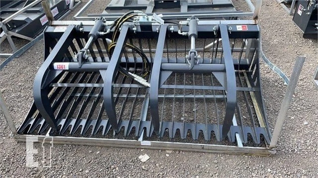 New, 72" Heavy Duty 2 Cylinder Skeleton Rock Grapple Bucket *Skid Steer, Bobcat*