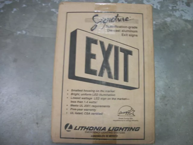 Lithonia Le S W 1 R 120/277 El N Sd Die Cast Led  Exit Sign