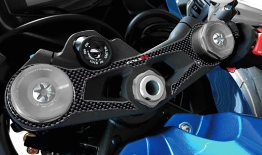 Autocollant Résine 3D Kawasaki Z750 Z1000 - Déco Et Protection Fourche Blanc