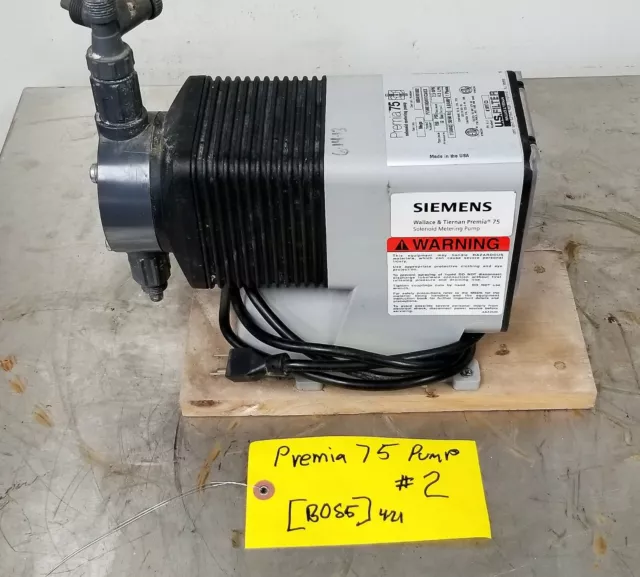 Wallace Tiernan 115 Volt Premia 75 Solenoid Metering Pump 2.5 GPH 150PSI [B0S5#2