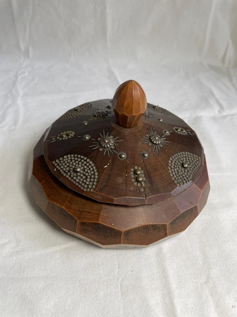 Écrin à Bijoux En Bois Peint Fait Main - Motif Fleurs - Artisanat Russe - Neuf Avec étiquettes