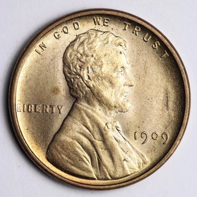 1909 VDB Lincoln Wheat Cent Penny CHOICE BU UNCIRCULATED MS RED BLAZER E236 YVNM
