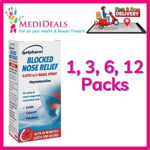 GALPHARM BLOCKED NOSE Relief Spray NEW 1,3,6,or 12 Packs £5.99