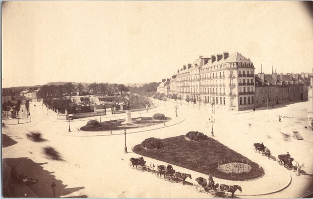 Tirage Albuminé Vintage - Hôtel De Ville De Saint-Étienne - Circa 1890 - Format 11x16 Cm