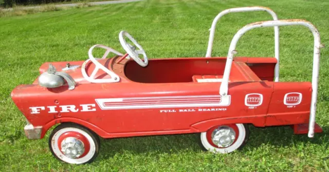 Real Good, 1960'S ? Murray Pedal Car Fire Truck, Better Than Average Condition