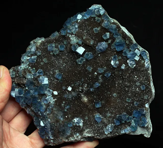 788g New Find Transparent Blue Cube Fluorite Crystal Mineral Specimen/C​hina 1