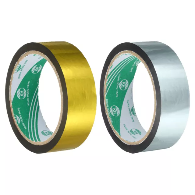 Washi Tape Set 30mm Wide for DIY Crafts, Gold Tone, Silver Tone