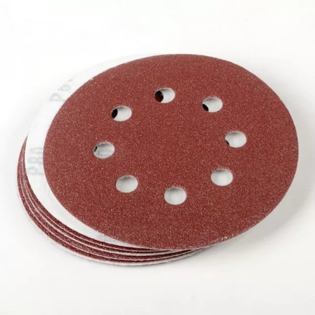 30pc 5" 8 Hole 100 Grit Sand Disc Paper Random Orbit Hook and Loop Sander