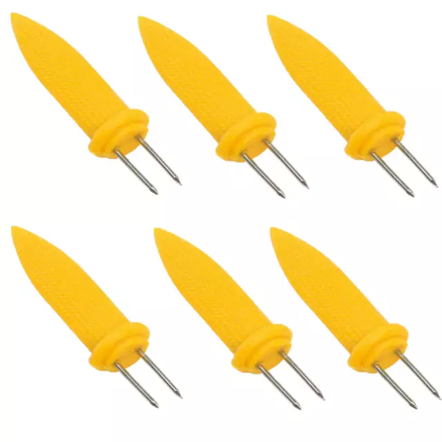 6x Recipiente para Mazorcas de Maiz 6,5cm Maíz Asar Pinchos Selecciones BBQ