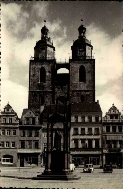 DDR Postkarte 1955 Stadt-Kirche i.d. Luther-Stadt WITTENBERG alte Ansichtskarte