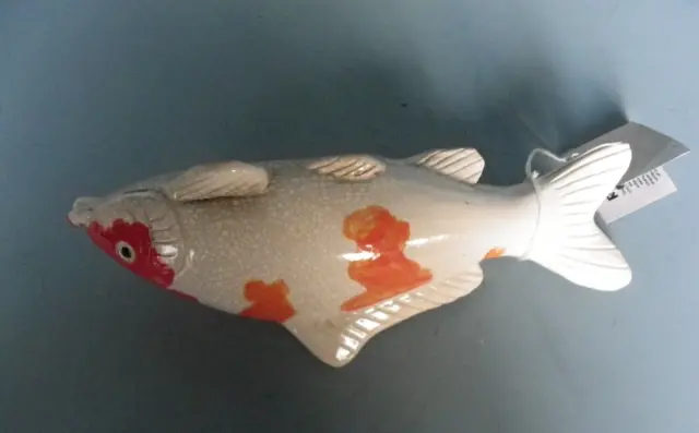 Raku Handarbeit Fish Crazy Clay Studio So. Africa Gerhard de Bier signiert 10" lang 8