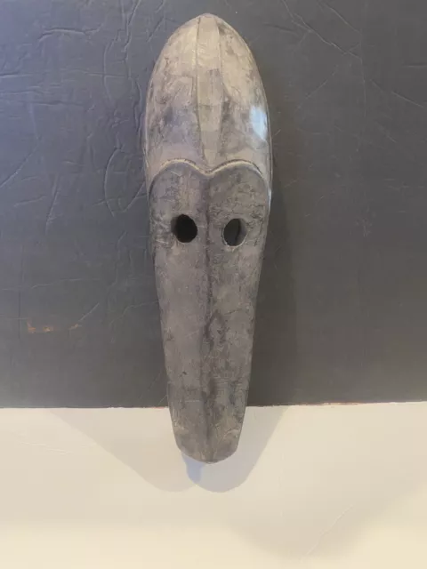 Tribal African Ghana Long Face Mask Wood Carved Animal Anthropomorphic Antique