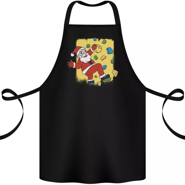 Rock Climbing Santa Funny Christmas Climber Cotton Apron 100% Organic