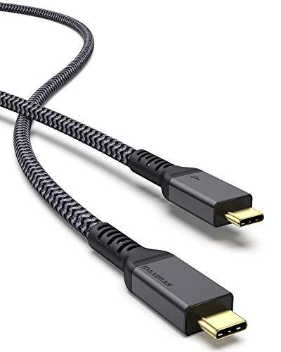 [6.6Ft] Thunderbolt 4 Cable with 40Gbps Data Sync/ 100W Charging and 8K/5K@60Hzn