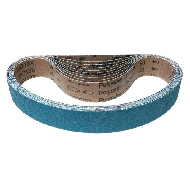 Lot De 6 Bandes Abrasives Klingspor LS307X – 50x686 Mm – Grains Corindon, Neuf