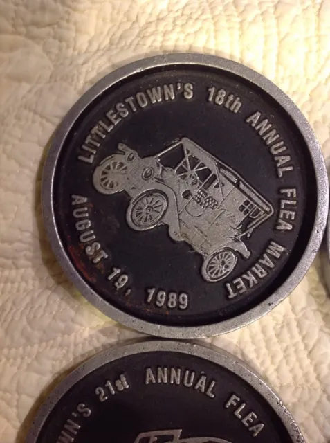 Littlestown's 18/1989, 20/91, 21/92, 22/93 Annual Flea Market Coasters 2