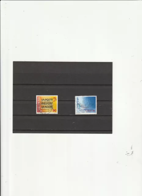 Schweiz - Mi. Nr. 1637 - 1638  " Teilung der Schweizer Post "  Gestempelt