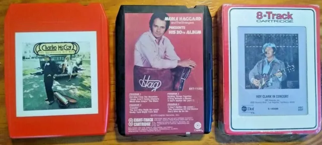(3) CHARLIE MCCOY, Roy Clark, Merle Haggard 8 track tapes - The ...