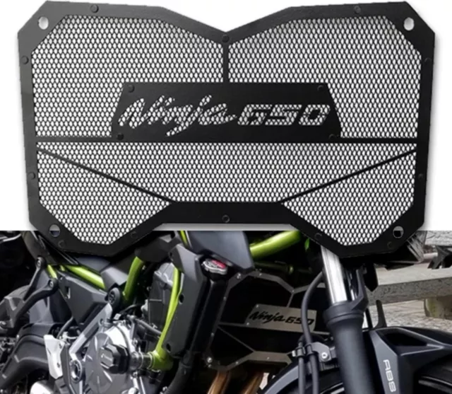 For Kawasaki Ninja 650 17-22 Radiator Grill Guard Black Logo / 10 Day Delivery