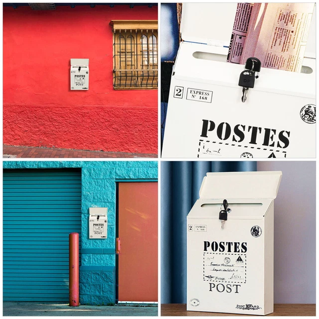 Wall Mount Mailboxes Hanging Mail Organizer Suggestion Box Office 4