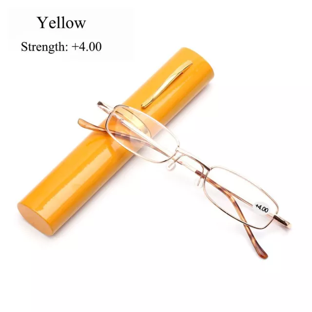 Small Compact with Pen Tube Case Presbyopic Glasses Reading Glasses Portable