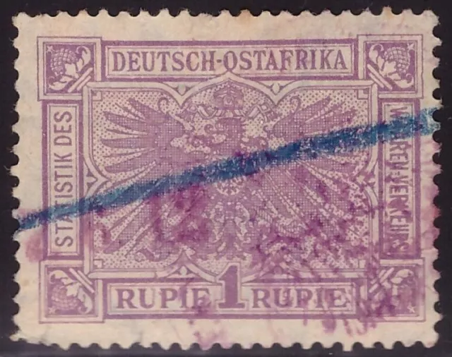 German East Africa 1905 1 Rupie Trade Statistic Revenue/Fiscal #S22 watermarked