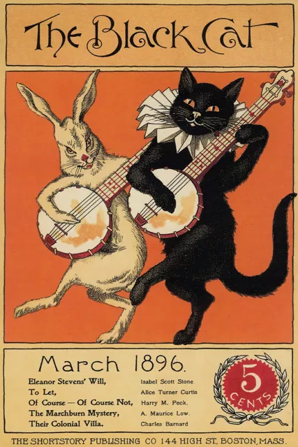 The Black Cat March 1896 Music Singing Art Wall Room Poster - POSTER 20x30