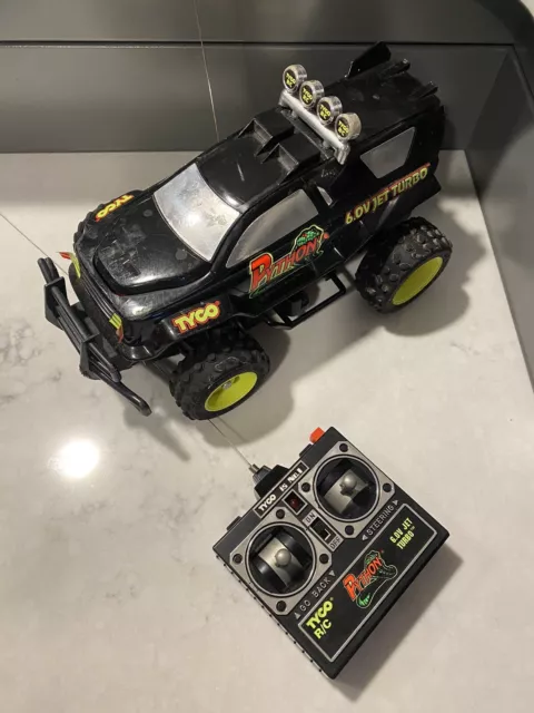 TYCO R/C PYTHON 6.0V Jet Turbo RC Car Truck REMOTE CONTROL and CAR ...
