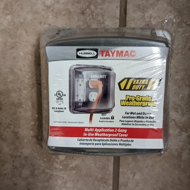 Hubbell Taymac MM2420C Multi-Application 2-Gang Weatherproof Receptacle Cover FS