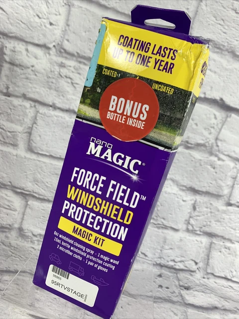 NANO MAGIC Force Field Windshield Protection Kit. Rain, Bugs, Mud Protection 1yr