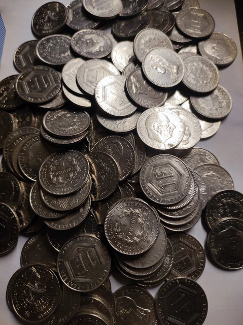Lot de 80 pièces de 1 franc commémoratives