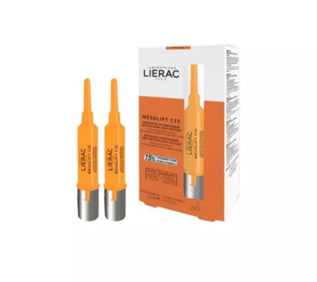 Lierac Paris MESOLIFT C15 Revitalizing Anti-Fatigue 15% Vitamin C 2x15ml Vials