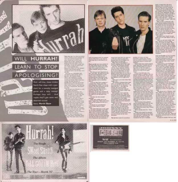 HURRAH : CUTTINGS COLLECTION - adverts interview
