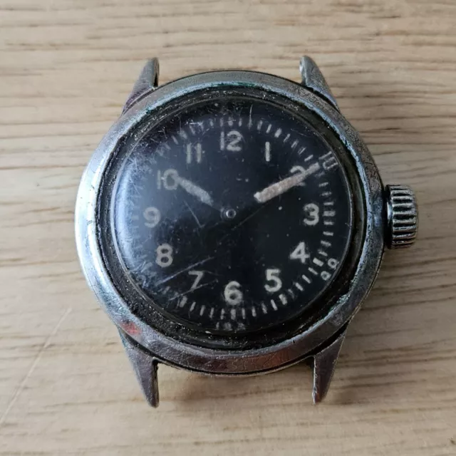 Waltham Type A-11 ~ WWII ~ US Military Watch ~ AF44 ~ PARTS/REPAIR ~Good Balance