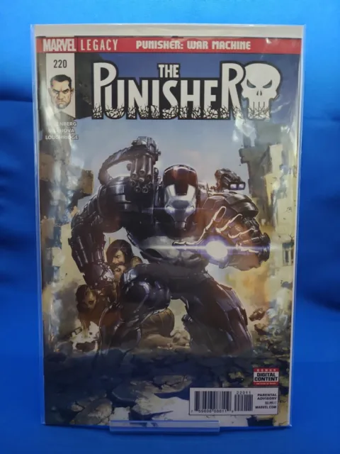 Punisher 220 Crain regular cover 1st print War Machine armor Marvel Comics 2018