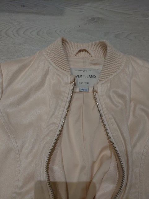 River Island Girls Pink Bomber Jacket Age 7-8 3