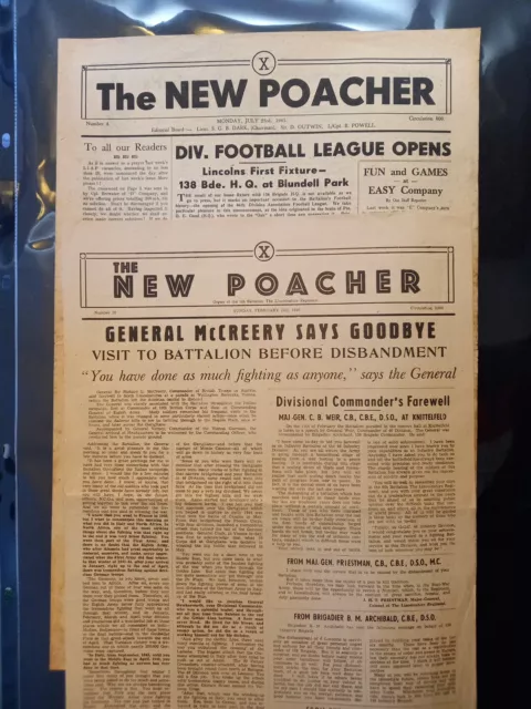 New Poacher Lincolnshire Regiment 1945/6 newspapers x2. Royal Anglian WW2