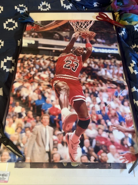 VINTAGE MICHAEL JORDAN Poster Chicago Bulls Sports
