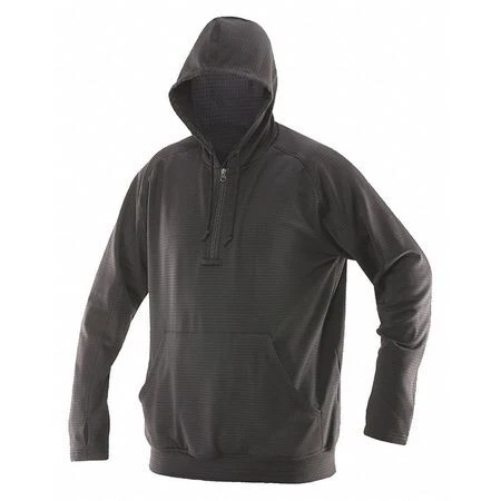 TRU-SPEC 2420 Grid Fleece Hoodie,S,Regular,Black