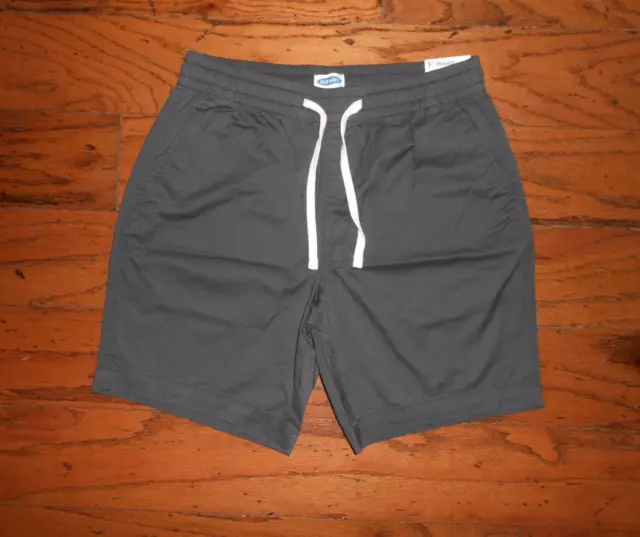 NEW Old Navy Jogger Shorts Mens Small S Black Drawstring Stretch 7.5 Inseam