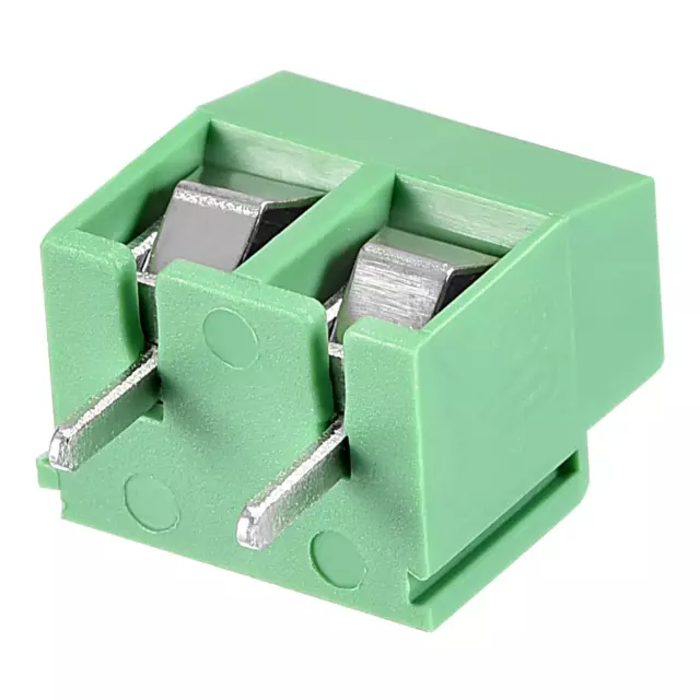 PCB Borne à Vis AC250V 8A 2P 5mm Pas pour Prototype Carte Vert Paquet de 25