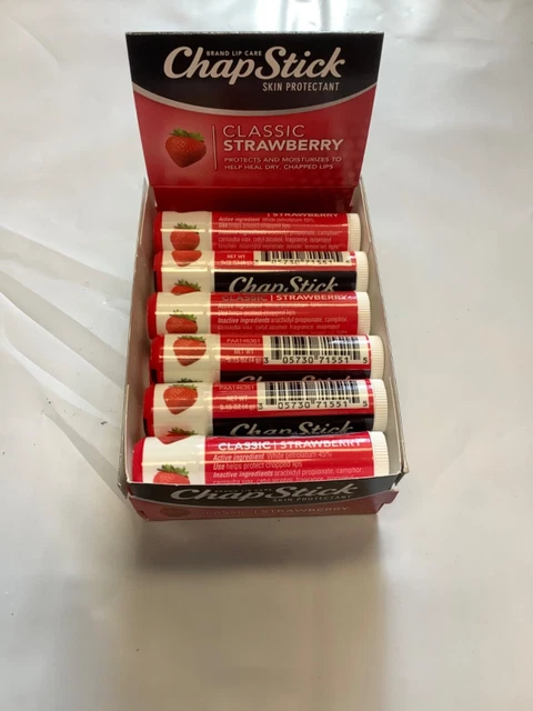 Paquete de 12 tubos clásicos de bálsamo labial ChapStick originales sellados de fábrica