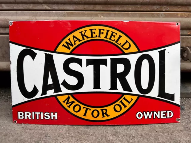 Castrol wakefield Motor Oil Porcelain Enamel Sign