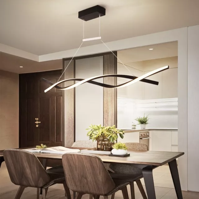 Kitchen Lamp Home LED Pendant Light Black Chandelier Lighting Bar Ceiling Lights