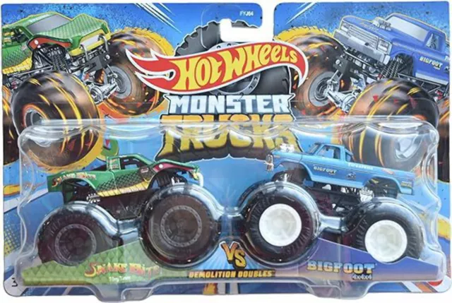 Hot Wheels Monster Trucks 1:64 Scale Demolition Doubles Buns of Steel vs  All Fried Up, 1 - Gerbes Super Markets