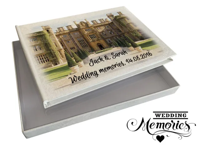 Personalised wedding guestbook album, Guest signing book, Wedding present gift.