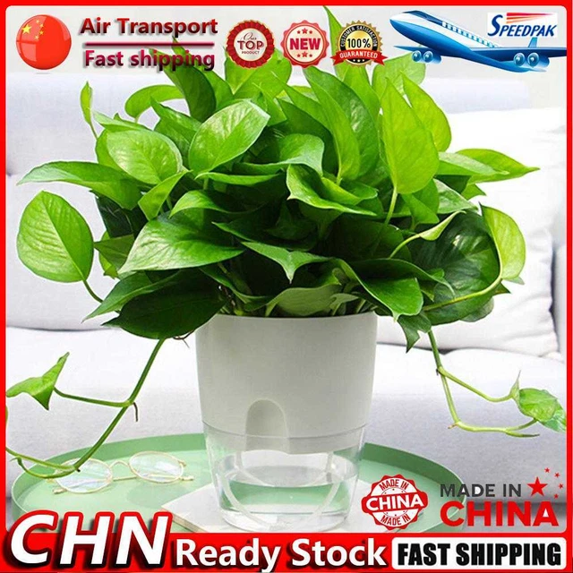 2 Layer ABS Flowerpot Self Watering Plant Container w/Water Tank (10.5cm) Fr