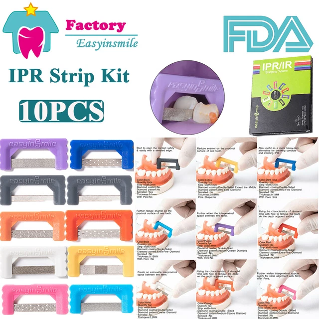 10XDental Ortho IPR Reduction Strip Kits Interproximal Enamel Strips EASYINSMILE