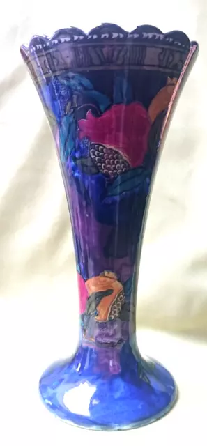 S Hancock & Sons Rubens Ware Pomegranate Pattern Trumpet Vase 3